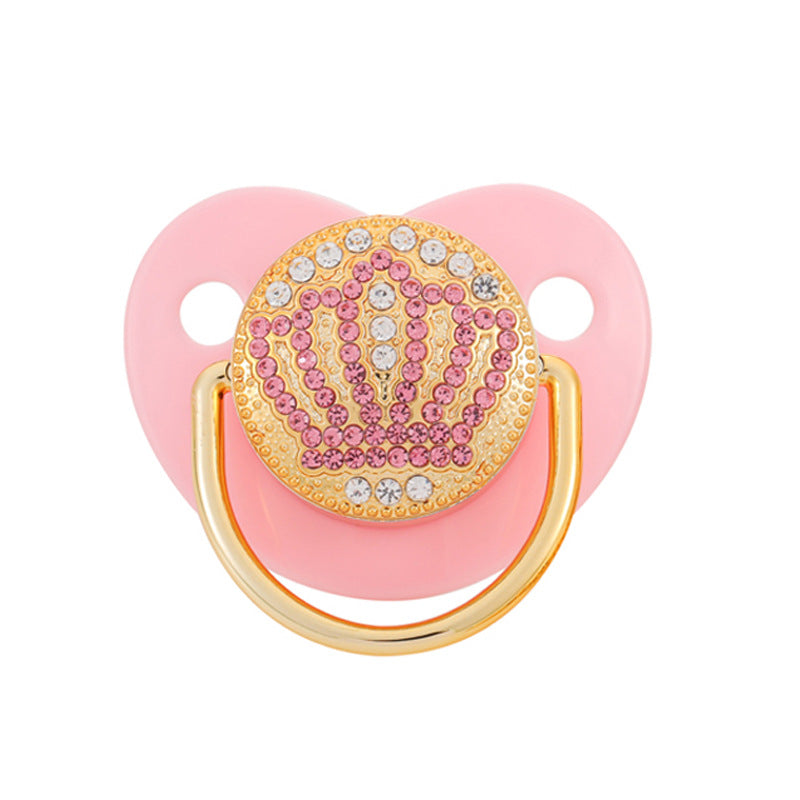 0-18 Months Luxury Crown Diamond Baby Bling Bling Pacifier Infant Soother Newborn Baby Boy Girl For Shower Gift Chupete